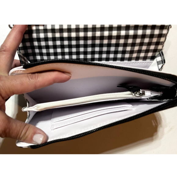 Scout‎ Black and White Check Crossbody Wallet Purse - Picture 4 of 5